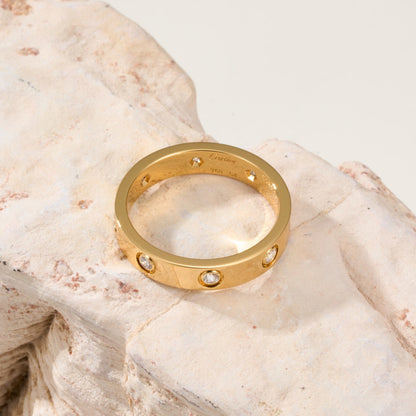 [LUCKY LOVE]LOVE 4MM 8 DIAMOND RING