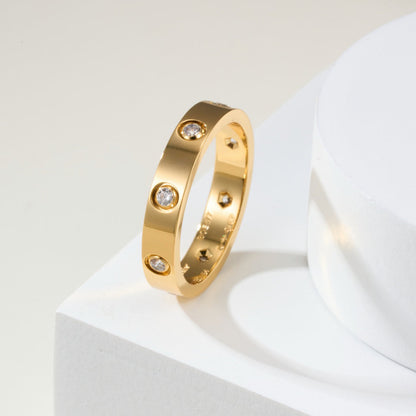 [LUCKY LOVE]LOVE 4MM 8 DIAMOND RING