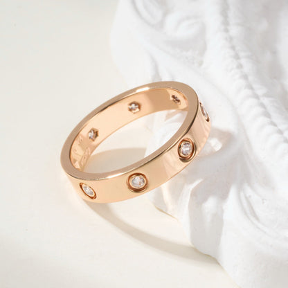 [LUCKY LOVE]LOVE 4MM 8 DIAMOND RING