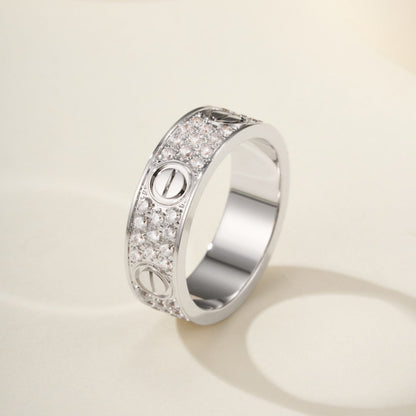 [LUCKY LOVE]LOVE RING 5.5MM DIAMONDS PAVED