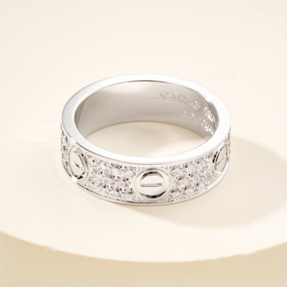 [LUCKY LOVE]LOVE RING 5.5MM DIAMONDS PAVED