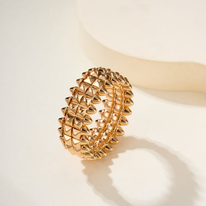 [LUCKY LOVE]CLASH 9.2MM DOUBLE ROW RING