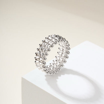 [LUCKY LOVE]CLASH 9.2MM DOUBLE ROW RING