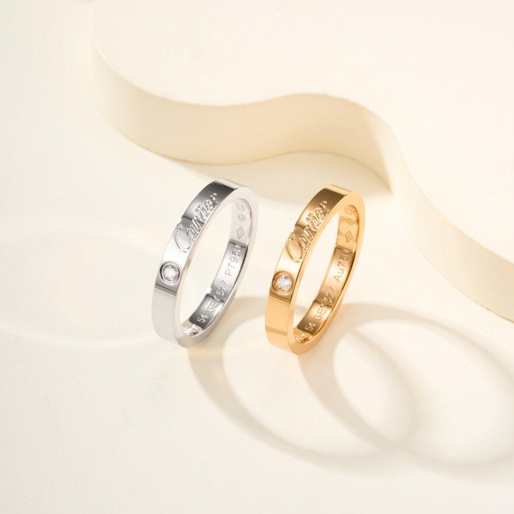 [LUCKY LOVE]LOVE RING 4MM 1 DIAMOND