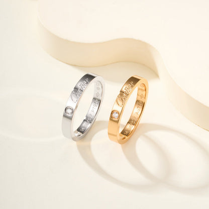 [LUCKY LOVE]LOVE RING 4MM 1 DIAMOND
