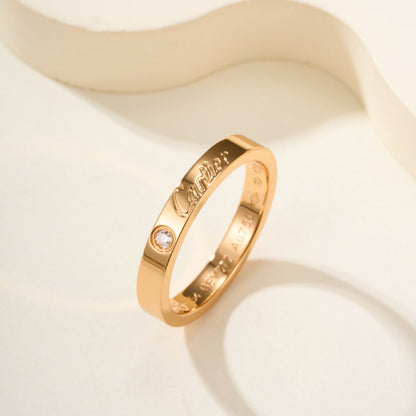 [LUCKY LOVE]LOVE RING 4MM 1 DIAMOND