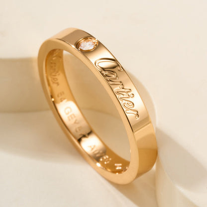 [LUCKY LOVE]LOVE RING 4MM 1 DIAMOND