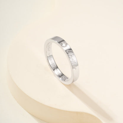 [LUCKY LOVE]LOVE RING 4MM 1 DIAMOND