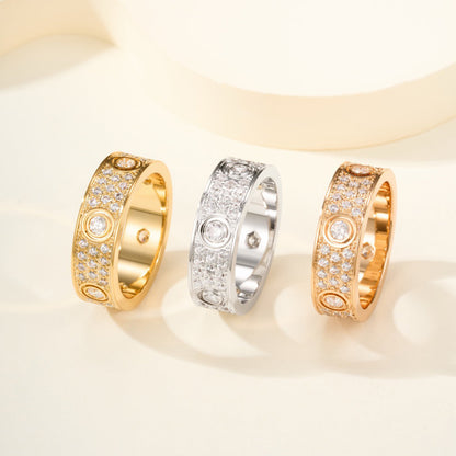 [LUCKY LOVE]LOVE 5.5MM FULL-PAVE 6-DIAMOND RING