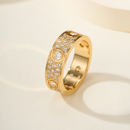 [LUCKY LOVE]LOVE 5.5MM FULL-PAVE 6-DIAMOND RING
