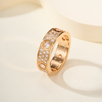[LUCKY LOVE]LOVE 5.5MM FULL-PAVE 6-DIAMOND RING