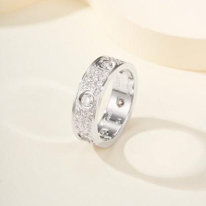 [LUCKY LOVE]LOVE 5.5MM FULL-PAVE 6-DIAMOND RING