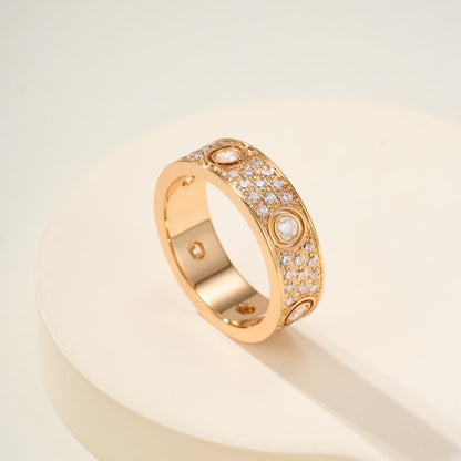[LUCKY LOVE]LOVE 5.5MM FULL-PAVE 6-DIAMOND RING