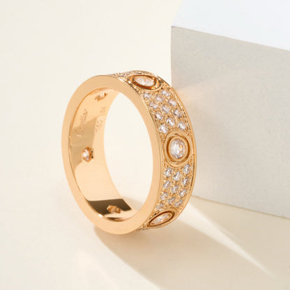 [LUCKY LOVE]LOVE 5.5MM FULL-PAVE 6-DIAMOND RING