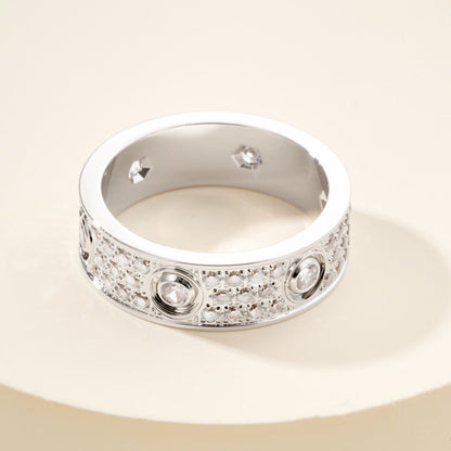 [LUCKY LOVE]LOVE 5.5MM FULL-PAVE 6-DIAMOND RING