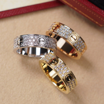 [LUCKY LOVE]LOVE RING 5.5MM DIAMONDS PAVED