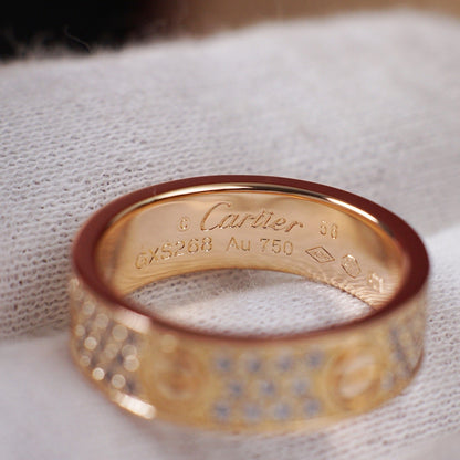 [LUCKY LOVE]LOVE RING 5.5MM DIAMONDS PAVED