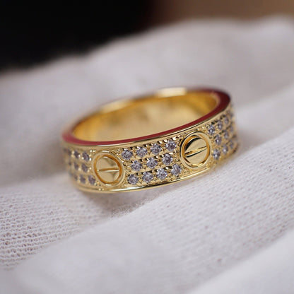 [LUCKY LOVE]LOVE RING 5.5MM DIAMONDS PAVED