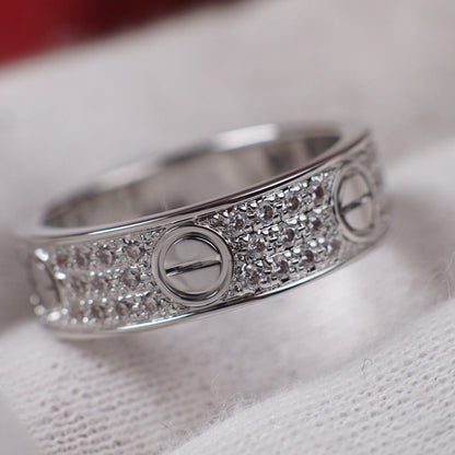[LUCKY LOVE]LOVE RING 5.5MM DIAMONDS PAVED