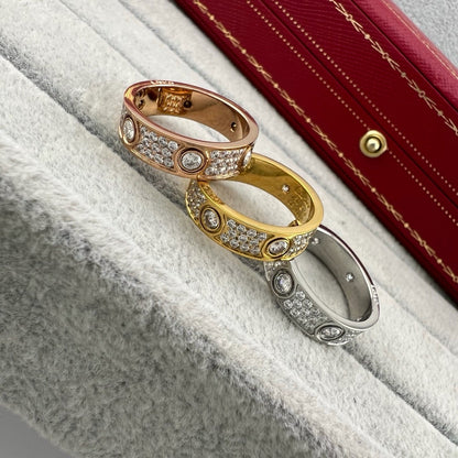 [LUCKY LOVE]LOVE 5.5MM FULL-PAVE 6-DIAMOND RING