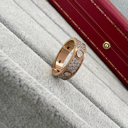 [LUCKY LOVE]LOVE 5.5MM FULL-PAVE 6-DIAMOND RING
