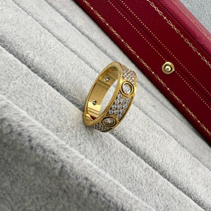 [LUCKY LOVE]LOVE 5.5MM FULL-PAVE 6-DIAMOND RING