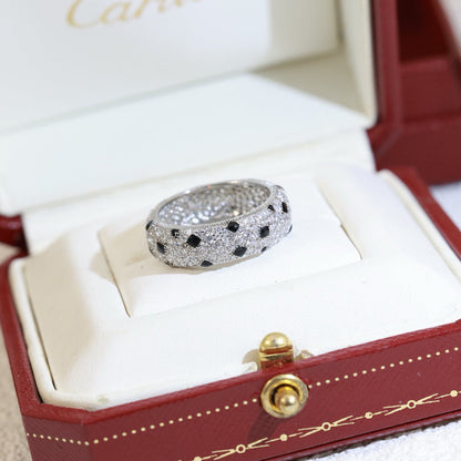 [LUCKY LOVE]PANTHERE SPOTTED FULL DIAMOND RING