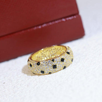 [LUCKY LOVE]PANTHERE SPOTTED FULL DIAMOND RING