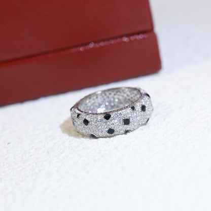 [LUCKY LOVE]PANTHERE SPOTTED FULL DIAMOND RING