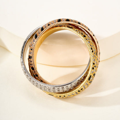 [LUCKY LOVE]TRINITY  RING LEOPARD PRINT