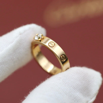 [LUCKY LOVE]LOVE RING 3.6MM 1 BIG DIAMOND