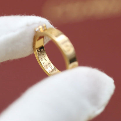 [LUCKY LOVE]LOVE RING 3.6MM 1 BIG DIAMOND
