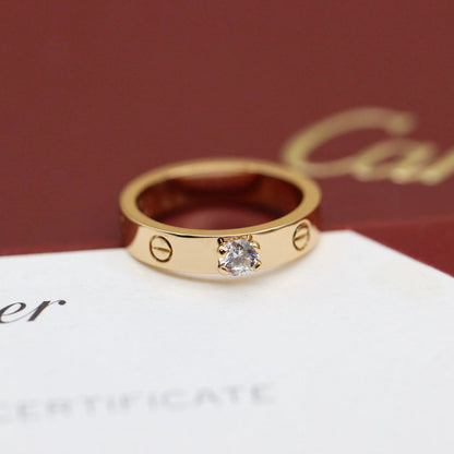 [LUCKY LOVE]LOVE RING 3.6MM 1 BIG DIAMOND