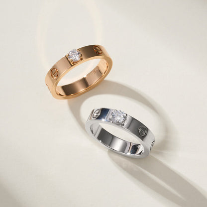 [LUCKY LOVE]LOVE RING 3.6MM 1 BIG DIAMOND