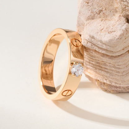 [LUCKY LOVE]LOVE RING 3.6MM 1 BIG DIAMOND