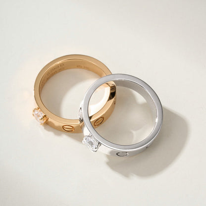 [LUCKY LOVE]LOVE RING 3.6MM 1 BIG DIAMOND