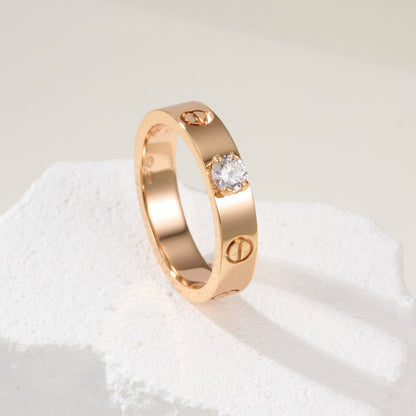 [LUCKY LOVE]LOVE RING 3.6MM 1 BIG DIAMOND