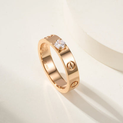 [LUCKY LOVE]LOVE RING 3.6MM 1 BIG DIAMOND