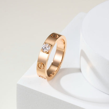 [LUCKY LOVE]LOVE RING 3.6MM 1 BIG DIAMOND