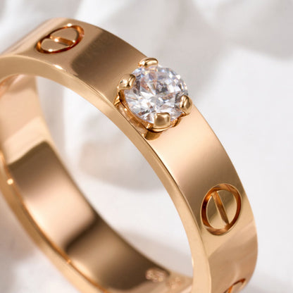 [LUCKY LOVE]LOVE RING 3.6MM 1 BIG DIAMOND