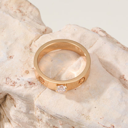 [LUCKY LOVE]LOVE RING 3.6MM 1 BIG DIAMOND