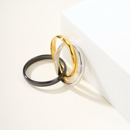 [LUCKY LOVE]TRINITY 3.2MM RING BLACK CERAMIC