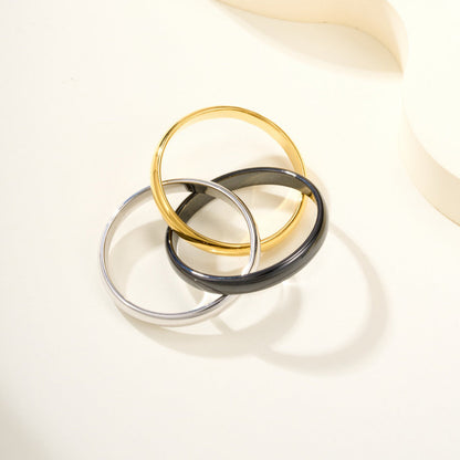 [LUCKY LOVE]TRINITY 3.2MM RING BLACK CERAMIC