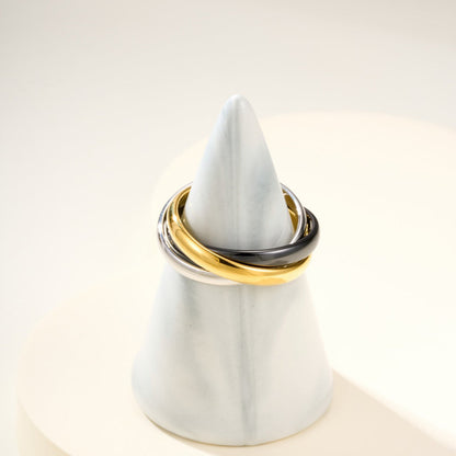 [LUCKY LOVE]TRINITY 3.2MM RING BLACK CERAMIC