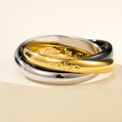 [LUCKY LOVE]TRINITY 3.2MM RING BLACK CERAMIC