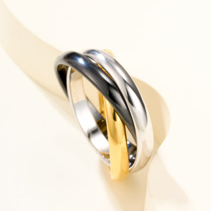 [LUCKY LOVE]TRINITY 3.2MM RING BLACK CERAMIC