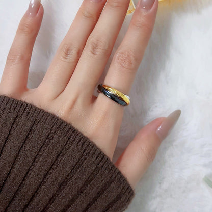 [LUCKY LOVE]TRINITY 3.2MM RING BLACK CERAMIC
