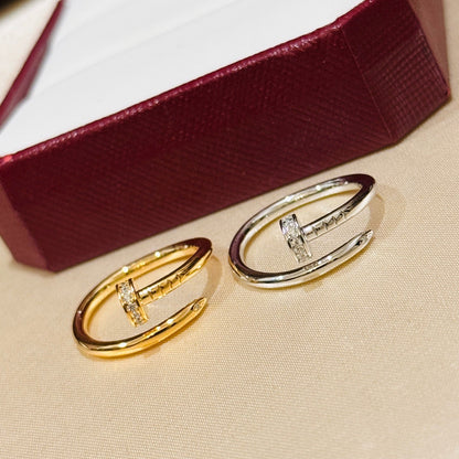[LUCKY LOVE]JUSTE 1.8MM HALF DIAMOND RING