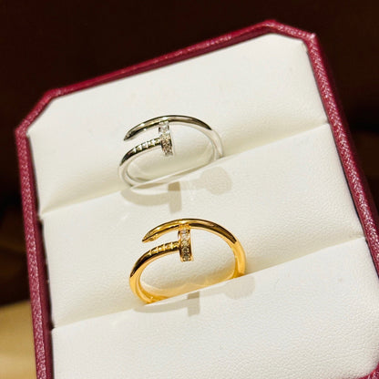 [LUCKY LOVE]JUSTE 1.8MM HALF DIAMOND RING