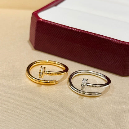 [LUCKY LOVE]JUSTE 1.8MM HALF DIAMOND RING